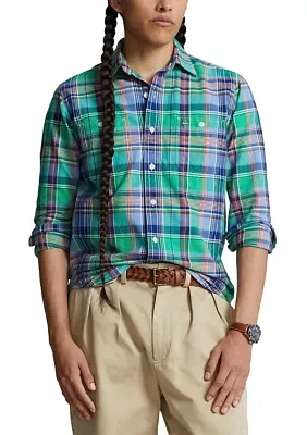 Classic Fit Plaid Oxford Workshirt