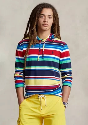 Striped Jersey Hooded T-Shirt