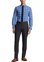 Classic Fit Plaid Stretch Poplin Shirt