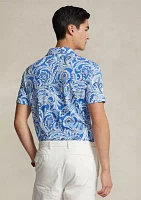 Standard Fit Paisley Jersey Polo Shirt