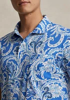 Standard Fit Paisley Jersey Polo Shirt