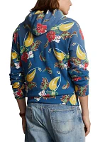 Sailboat-Floral Fleece Hoodie