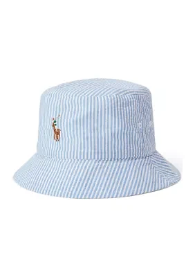 Reversible Seersucker Bucket Hat