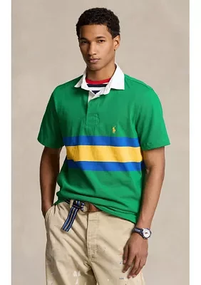 Classic Fit Striped Jersey Rugby Shirt