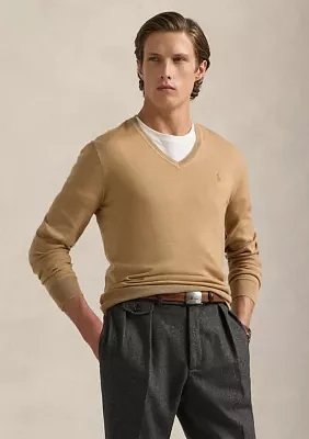 Washable Wool V-Neck Sweater