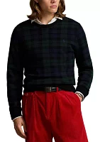 Plaid Washable Wool Sweater