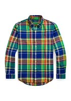 Classic Fit Plaid Brushed Flannel Shirt