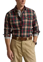 Classic Fit Plaid Brushed Oxford Shirt