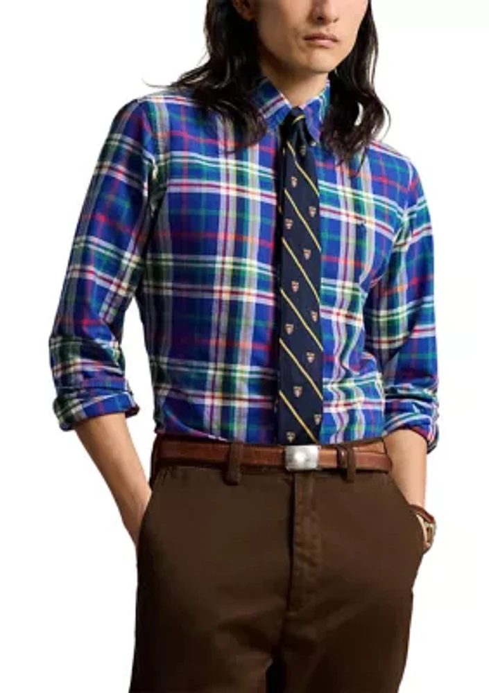 Classic Fit Plaid Oxford Shirt