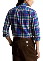 Classic Fit Plaid Oxford Shirt