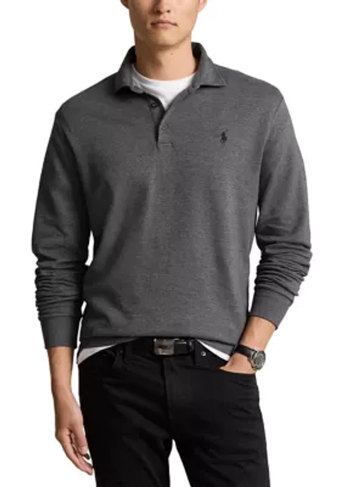 Luxury Jersey Polo-Collar Pullover