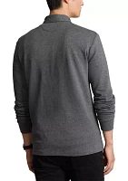 Luxury Jersey Polo-Collar Pullover