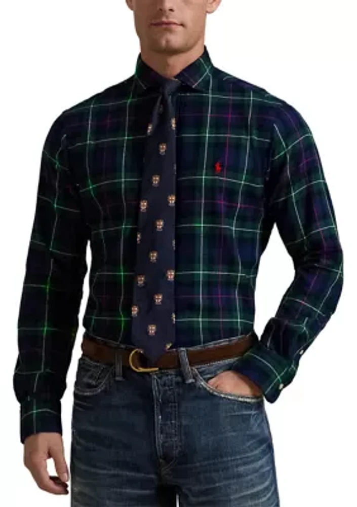 Classic Fit Plaid Twill Shirt