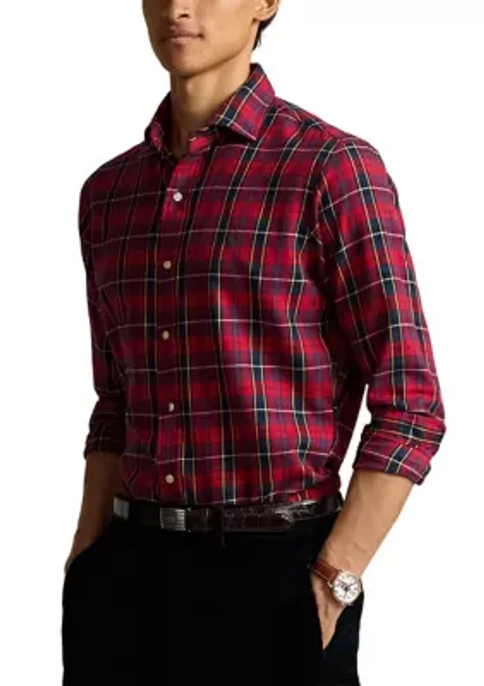 Classic Fit Plaid Twill Shirt