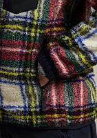 Plaid Pile Fleece Hybrid Jacket