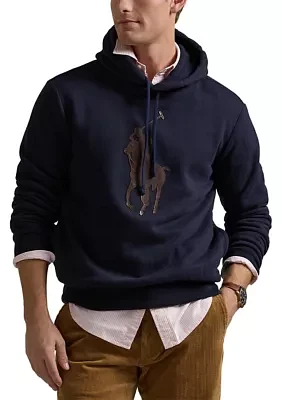 Leather-Pony Fleece Hoodie