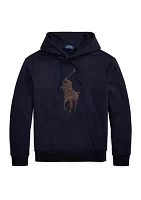 Leather-Pony Fleece Hoodie