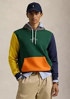 Logo Color-Blocked Double-Knit Hoodie