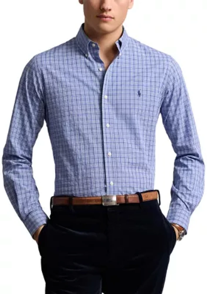 Slim Fit Stretch Poplin Shirt