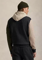 Logo Color Blocked Double Knit Hoodie