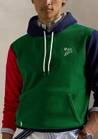 Color-Blocked Double-Knit Mesh Hoodie