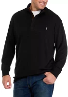 Big & Tall Luxury Jersey 1/4 Zip Pullover