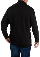 Big & Tall Luxury Jersey 1/4 Zip Pullover