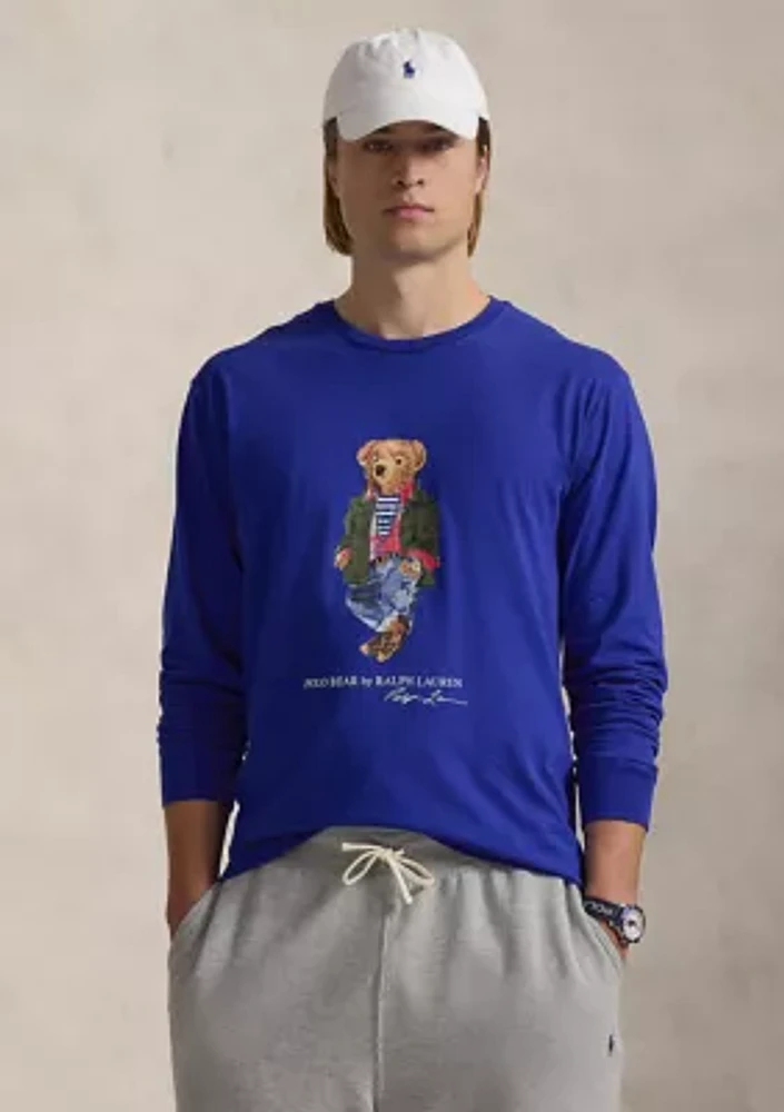 Big & Tall Polo Bear Jersey Long Sleeve Graphic T-Shirt