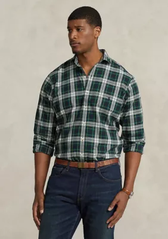 Big & Tall Plaid Twill Shirt