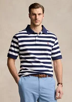 Big & Tall Striped Mesh Polo Shirt