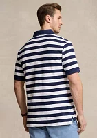 Big & Tall Striped Mesh Polo Shirt