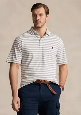 Big & Tall Striped Soft Cotton Polo Shirt