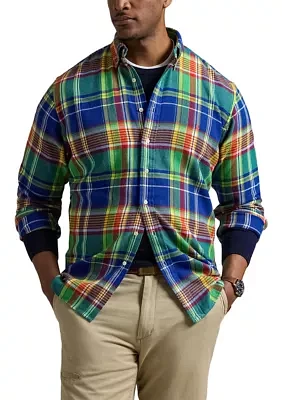 Big & Tall Plaid Brushed Flannel Shirt