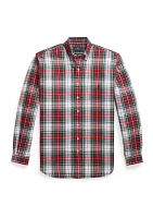 Big & Tall Plaid Brushed Oxford Shirt