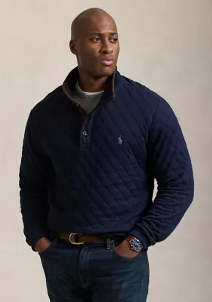 Big & Tall Quilted Double-Knit Pullover