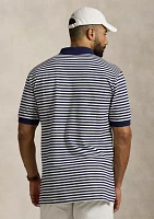 Big & Tall Striped Mesh Polo Shirt