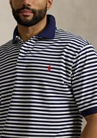 Big & Tall Striped Mesh Polo Shirt