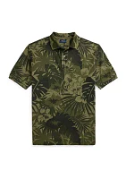 Big & Tall Palm-Camo Mesh Polo Shirt