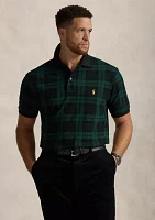 Big & Tall Plaid Mesh Polo Shirt