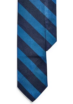 Striped Silk Repp Narrow Tie