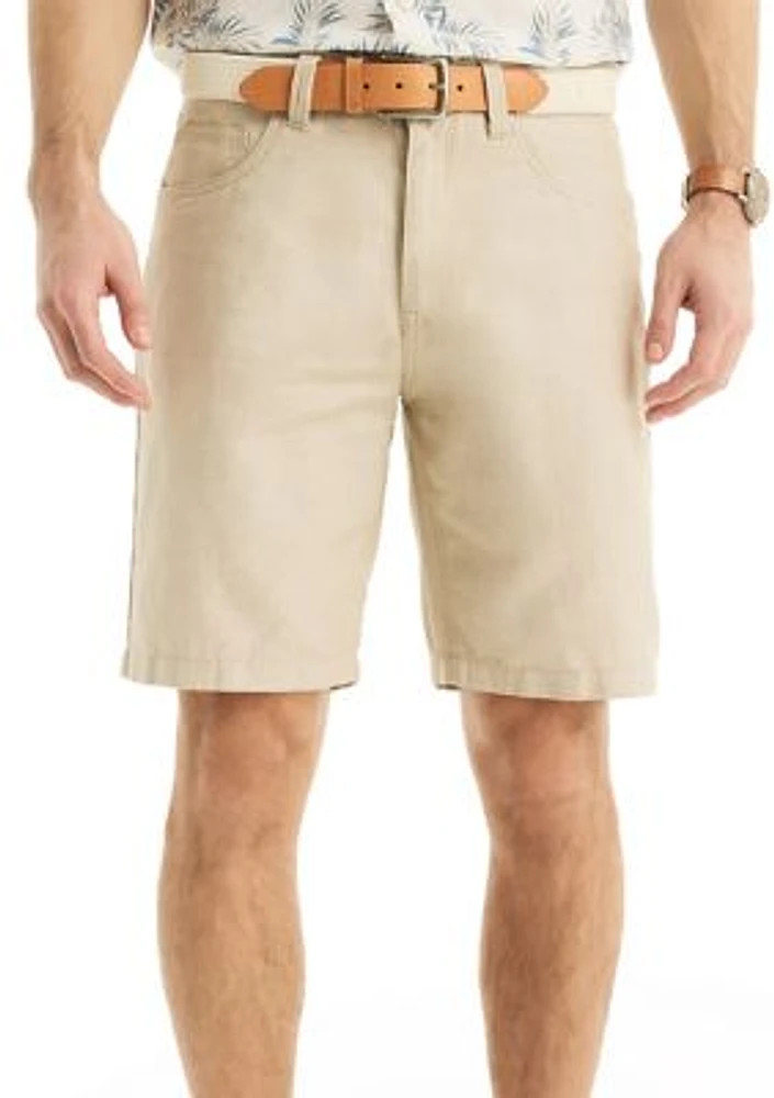 Jeans Co. 9.5" Linen 5-Pocket Shorts