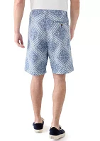 Printed Linen Shorts