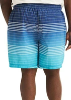 Big & Tall Sustainably Crafted Ombré Striped Lined Swim Shorts