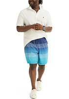 Big & Tall Sustainably Crafted Ombré Striped Lined Swim Shorts