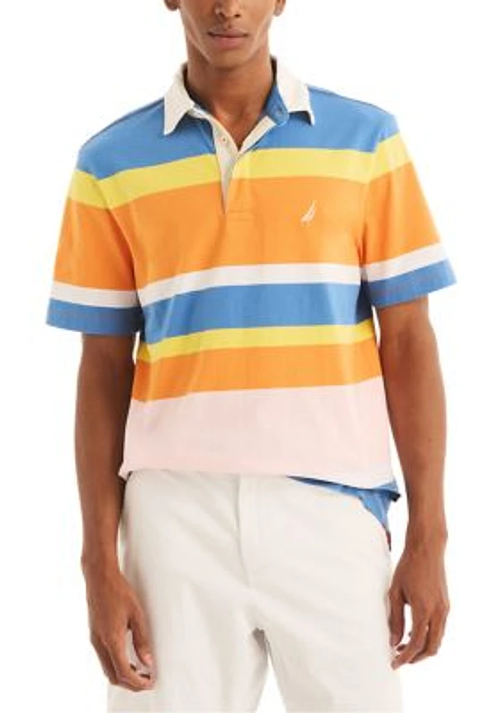 Sustainably Crafted Classic Fit Striped Rugby Polo Shirt