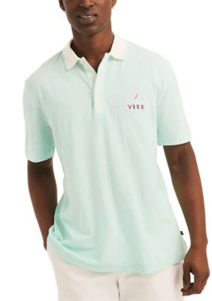 Miami Vice x Nautica Classic Fit Linen Polo Shirt