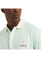 Miami Vice x Nautica Classic Fit Linen Polo Shirt