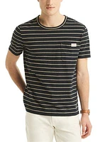 Jeans Co. Striped Linen Crewneck T-Shirt