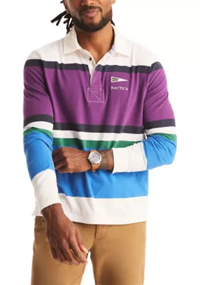 Classic Fit Rugby Long Sleeve Polo Shirt