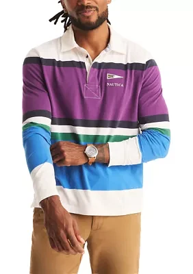 Classic Fit Rugby Long Sleeve Polo Shirt